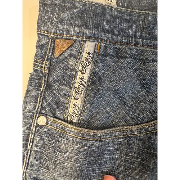Parish Nation Jeans Men’s 38 Denim Stud P Pockets Zip Detail Hip Hop Vintage - Picture 7 of 11